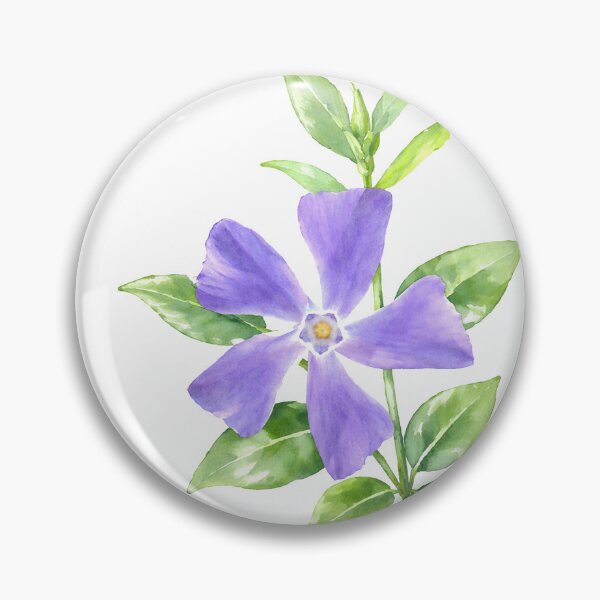 Item preview, Purple Periwinkle Watercolor Botanical Flower designed and sold by Shew Gallery.