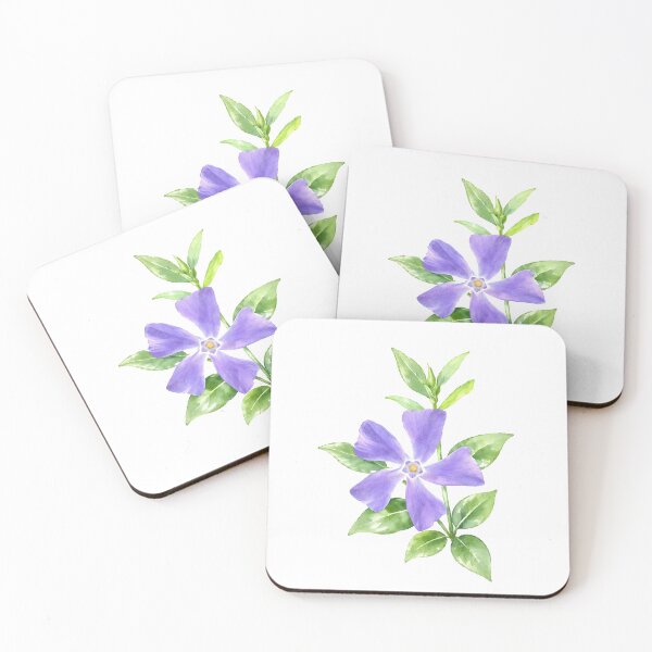 Item preview, Purple Periwinkle Watercolor Botanical Flower designed and sold by Shew Gallery.
