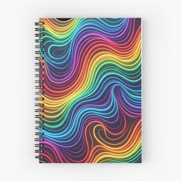 Item preview, Rainbow Colored Neon Waves designed and sold by snoWorkshop.