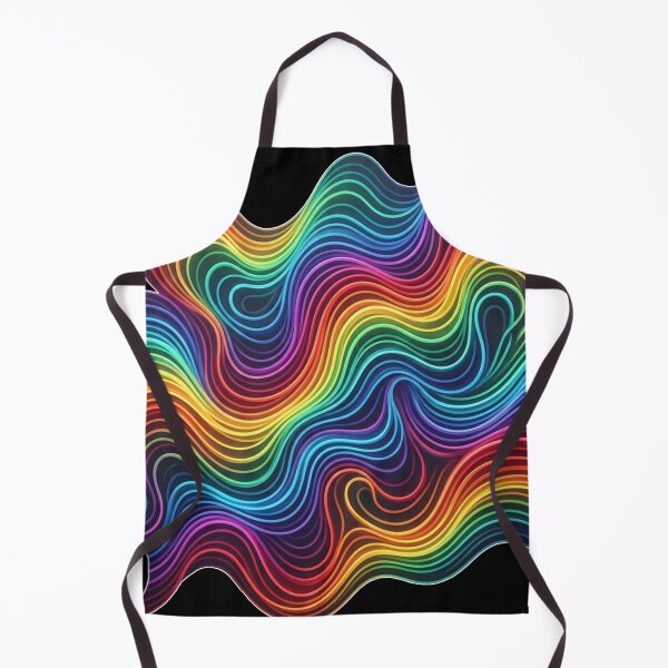 Item preview, Rainbow Colored Neon Waves designed and sold by snoWorkshop.