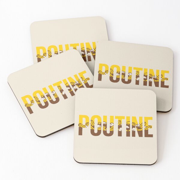 Item preview, Poutine Canadian Food Fries Cheese Curds Gravy Typography Art designed and sold by KiwiRider.