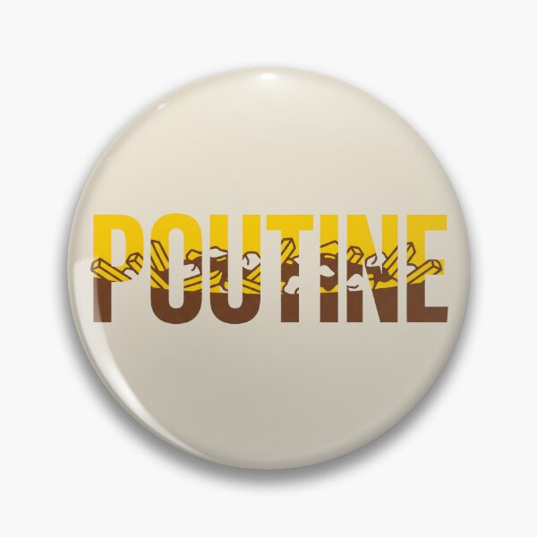 Item preview, Poutine Canadian Food Fries Cheese Curds Gravy Typography Art designed and sold by KiwiRider.