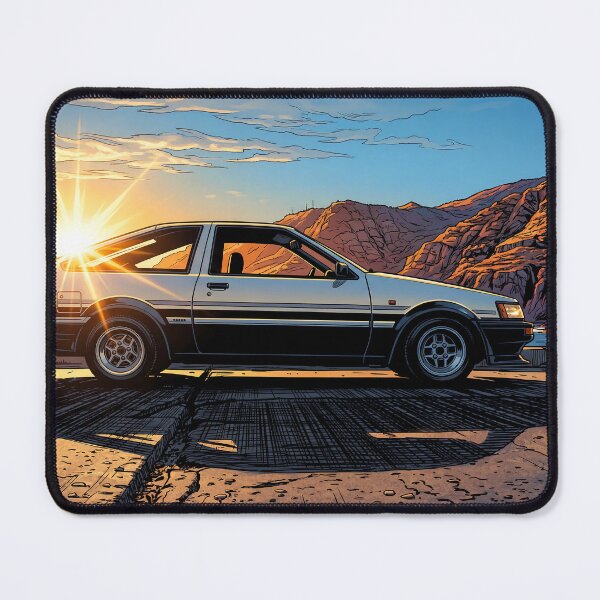 Item preview, Toyota Corolla AE86 GT Twin Cam Sunset Comic Art designed and sold by Racing Art Store.