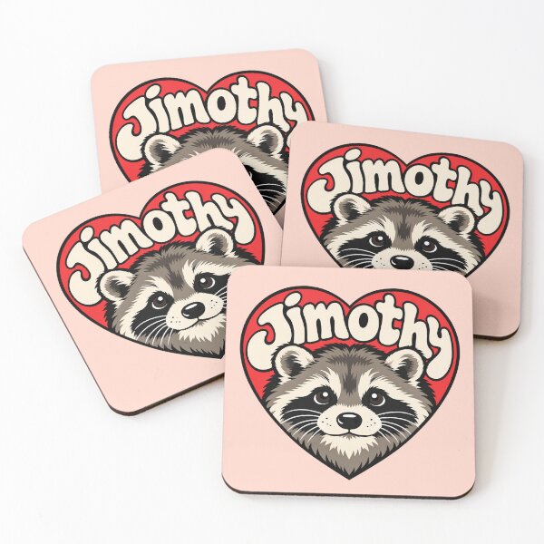 Item preview, Jimothy the Raccoon - Heart Shape Design designed and sold by Myra365Art.
