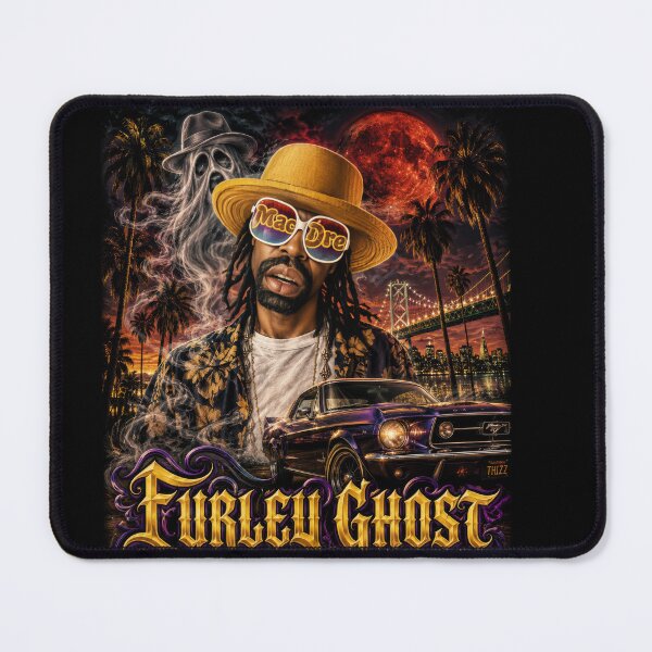 Item preview, Furley Ghost Mac Dre Halloween Shirt | Haunted Bay Area Mustang Chicano Graphic Tee designed and sold by DyfunctionalTee.