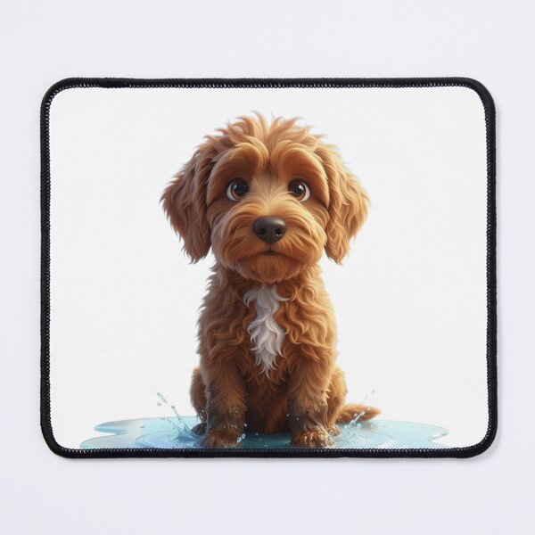 Item preview, Cute Labradoodle Puppy in Puddle designed and sold by Greta Lobodzinska.