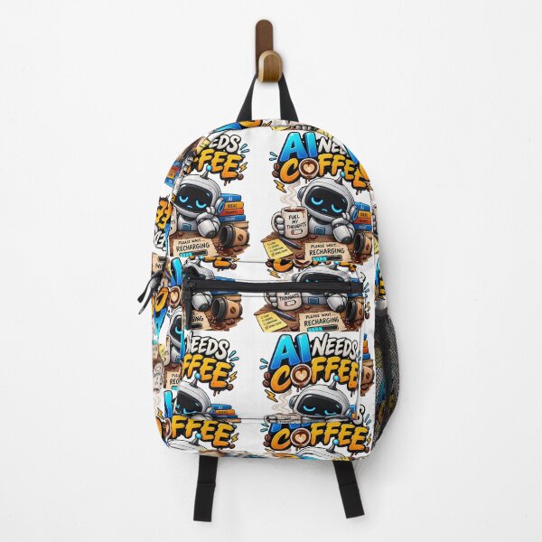 Item preview, AI Needs Coffee – Funny AI Robot Coffee Design designed and sold by Morty'sArt.