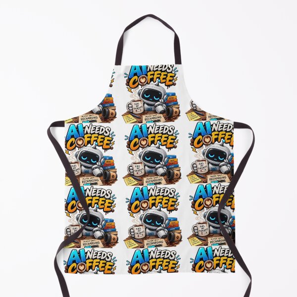 Item preview, AI Needs Coffee – Funny AI Robot Coffee Design designed and sold by Morty'sArt.