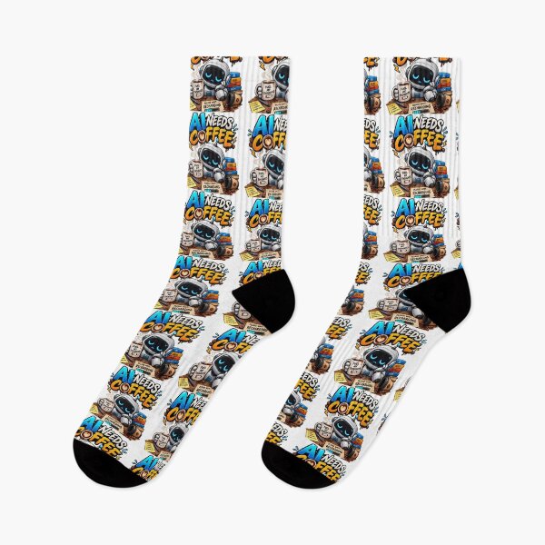 Item preview, AI Needs Coffee – Funny AI Robot Coffee Design designed and sold by Morty'sArt.