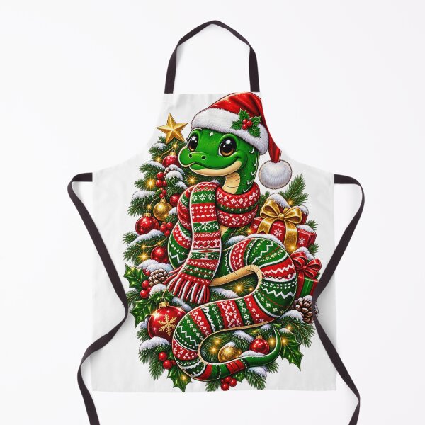 Item preview, Cute Christmas Snake in Santa Hat and Winter Scart- festive Holiday Art designed and sold by LC&LCPlatform.