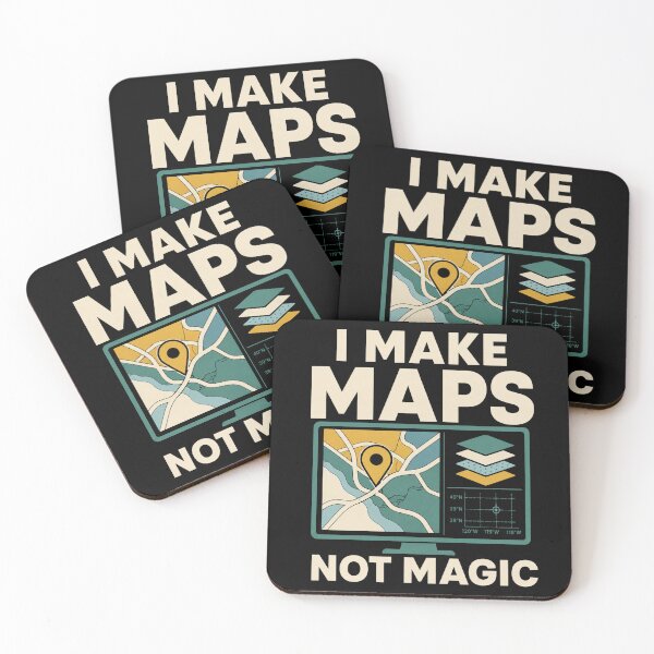Item preview, I Make Maps Not Magic Funny GIS Analyst Geospatial Gift designed and sold by DreamLayerStudio.