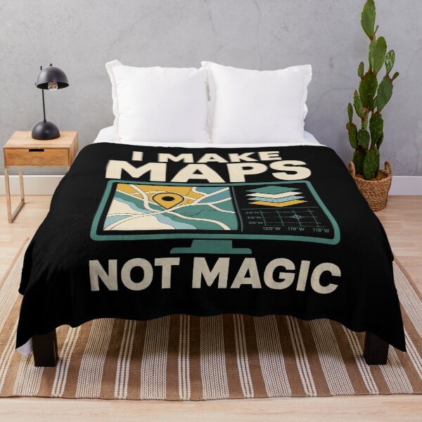 Item preview, I Make Maps Not Magic Funny GIS Analyst Geospatial Gift designed and sold by DreamLayerStudio.