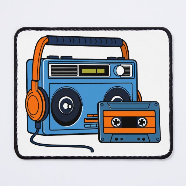 Item preview, Retro Boombox and Cassette Tape designed and sold by Sage Print House.
