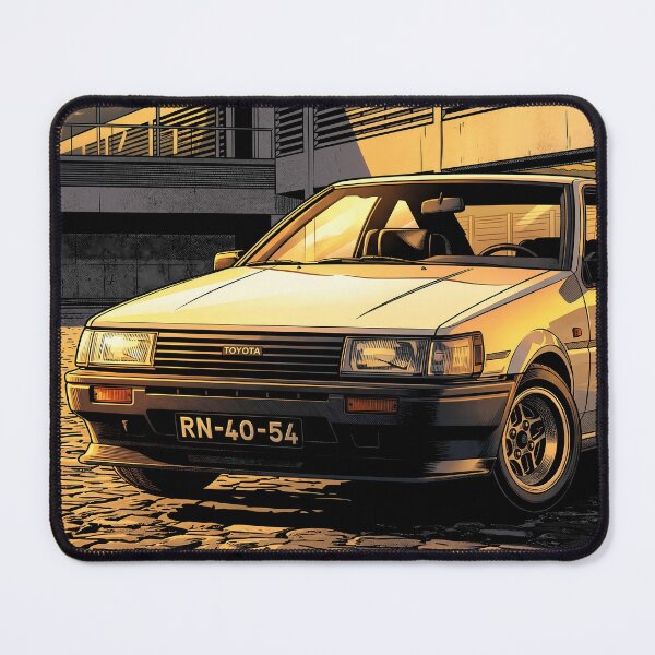 Item preview, Toyota Corolla AE86 GT Twin Cam Sunset Comic Art designed and sold by Racing Art Store.