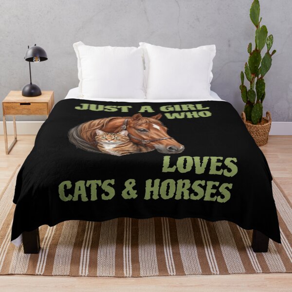 Item preview, Girl who loves cats and horses. designed and sold by ReneMM.