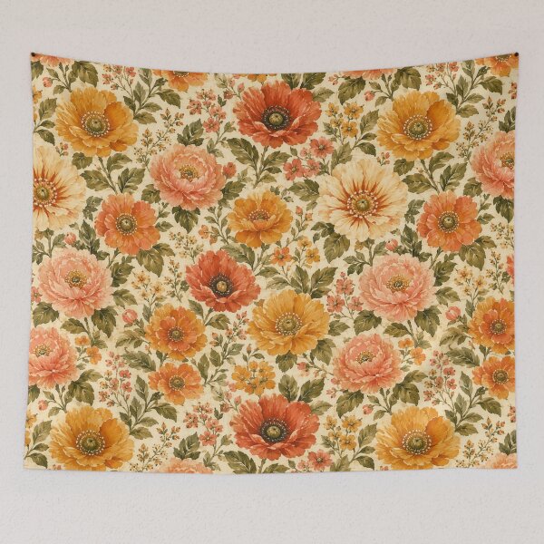 Item preview, Vintage Warm-Toned Floral Pattern designed and sold by Vintage-Lady65.