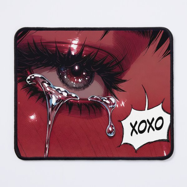 Item preview, XOXO Crying Eye Dark Red Manga Comic Art designed and sold by Zenther.