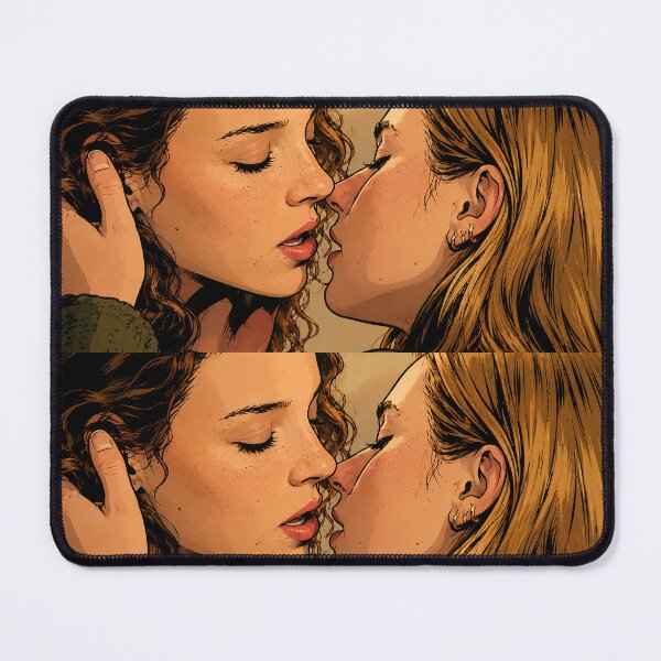 Item preview, Bo Bragason (Oona) and Amélie Hoeferle (Ramona) kissing in Sterling Point (fan art) designed and sold by PopCultureAndStuff.