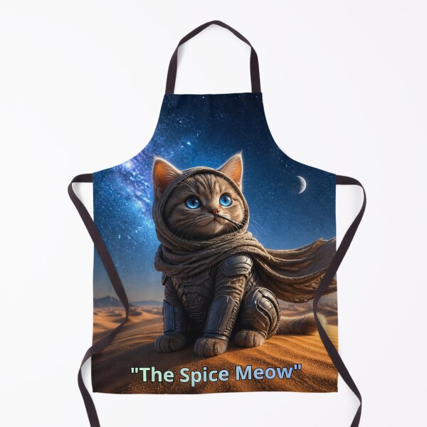 Aperçu de l'œuvre Le design mignon de chat guerrier du désert Spice Meow inspiré de la science-fiction créée et vendue par SALVO180674.