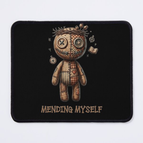 Item preview, Mending Myself - Cute Voodoo Doll Positive Mental Health Quote designed and sold by IvanaIka.