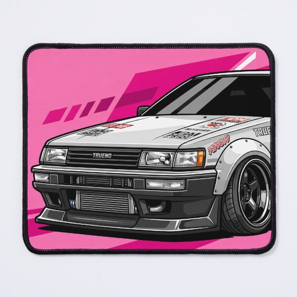 Item preview, Toyota AE86 Trueno JDM Drift Pink Anime Art designed and sold by Racing Art Store.