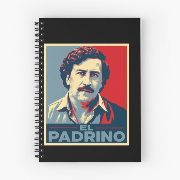 Item preview, El Padrino Pablo Escobar Vintage Propaganda Poster Graphic, Colombian Narcos Kingpin Portrait, Retro Red and Blue Streetwear Design designed and sold by DyfunctionalTee.