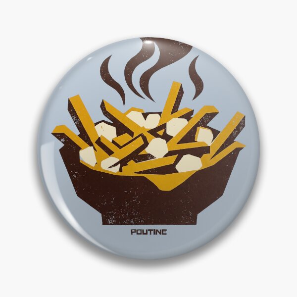 Item preview, Vintage Hot Poutine Bowl Canadian Food Illustration Retro Art designed and sold by KiwiRider.