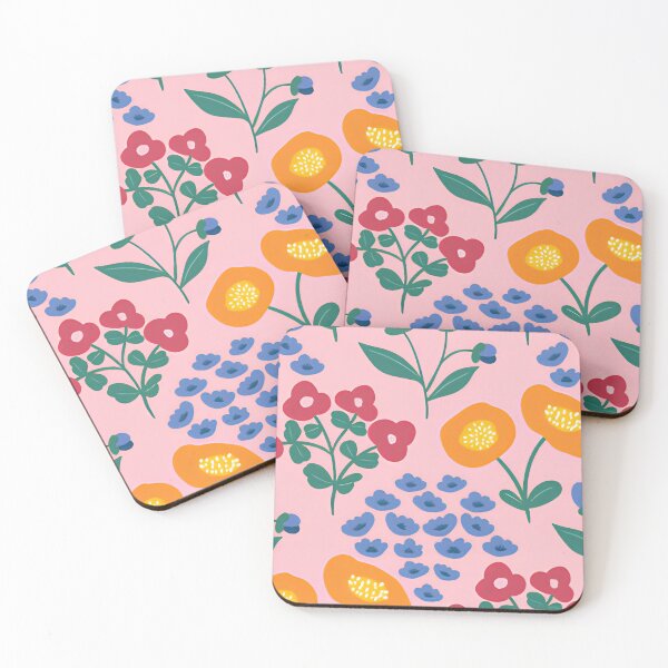 Item preview, Cute Pink Spring Wildflower Meadow Seamless Pattern designed and sold by LuxocaDesigns24.