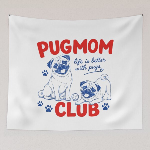 Item preview, Pug Dog Mom Club designed and sold by gunaone-design.