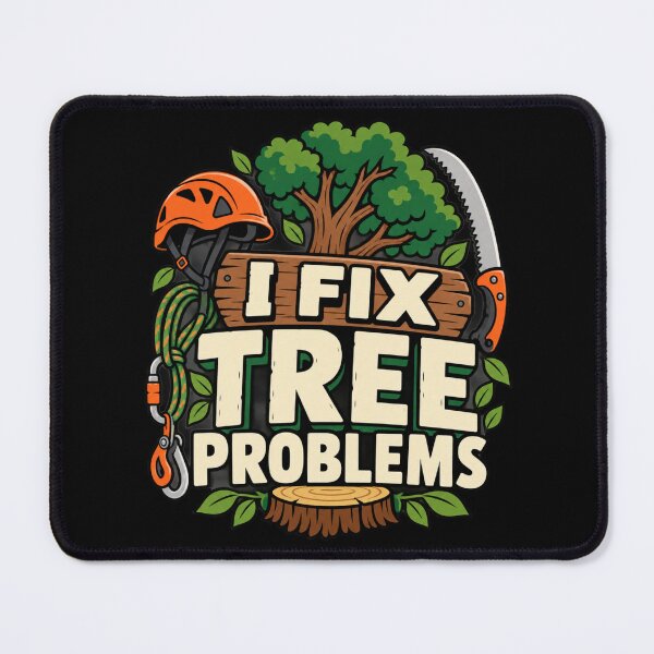 Item preview, I Fix Tree Problems Funny Arborist Tree Care Gift designed and sold by DreamLayerStudio.