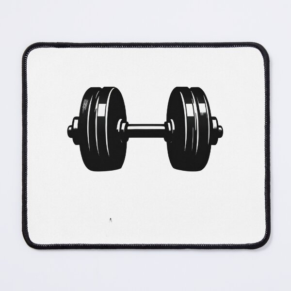 Item preview, Motivational Dumbbell Icon Black and White Ink Style – Gym lover gift designed and sold by michallechowicz.