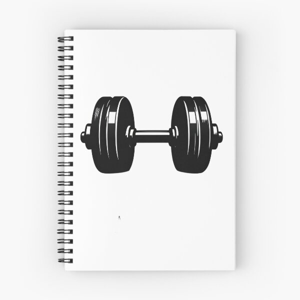 Item preview, Motivational Dumbbell Icon Black and White Ink Style – Gym lover gift designed and sold by michallechowicz.
