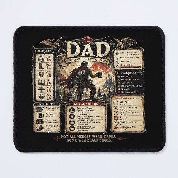 Item preview, DnD DAD Nerdy dungeon master daddy designed and sold by MrHide.