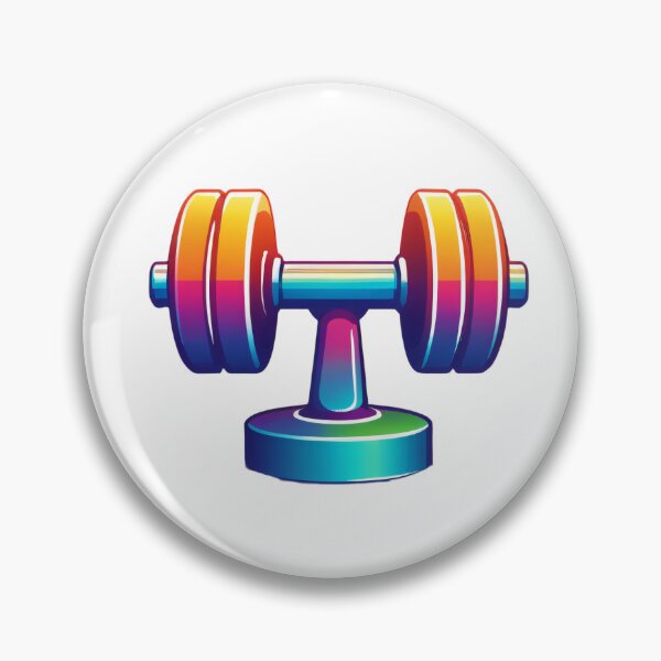 Item preview, Motivational Dumbbell Icon Holographic Rainbow Style – Gym lover gift designed and sold by michallechowicz.