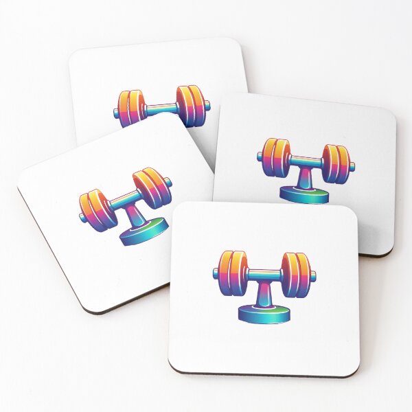 Item preview, Motivational Dumbbell Icon Holographic Rainbow Style – Gym lover gift designed and sold by michallechowicz.