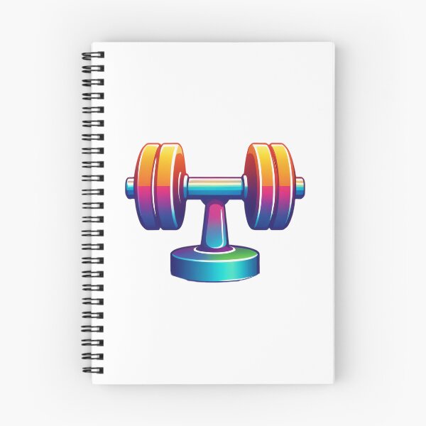 Item preview, Motivational Dumbbell Icon Holographic Rainbow Style – Gym lover gift designed and sold by michallechowicz.