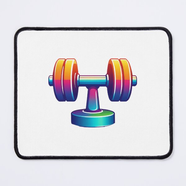 Item preview, Motivational Dumbbell Icon Holographic Rainbow Style – Gym lover gift designed and sold by michallechowicz.
