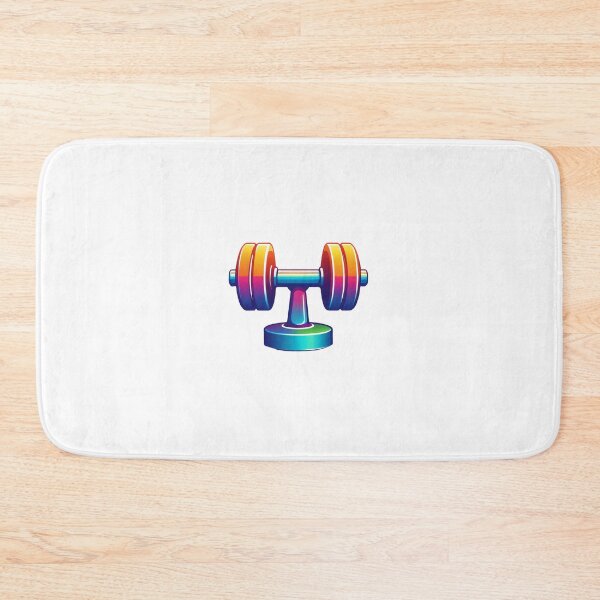 Item preview, Motivational Dumbbell Icon Holographic Rainbow Style – Gym lover gift designed and sold by michallechowicz.