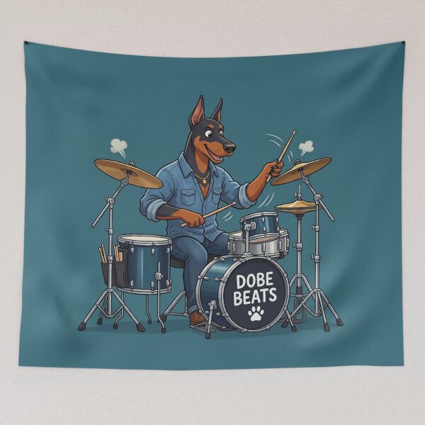 Item preview, Doberman Drummer designed and sold by snoWorkshop.