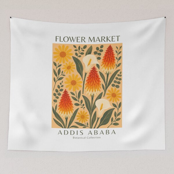 Item preview, Addis Ababa - Flower Market designed and sold by StudioRedKoala.