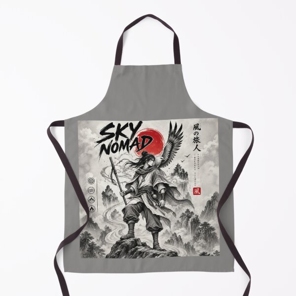 Item preview, Sky Nomad – Japanese Ink Fantasy Warrior | Vintage Samurai Adventure Art designed and sold by WildPetal.