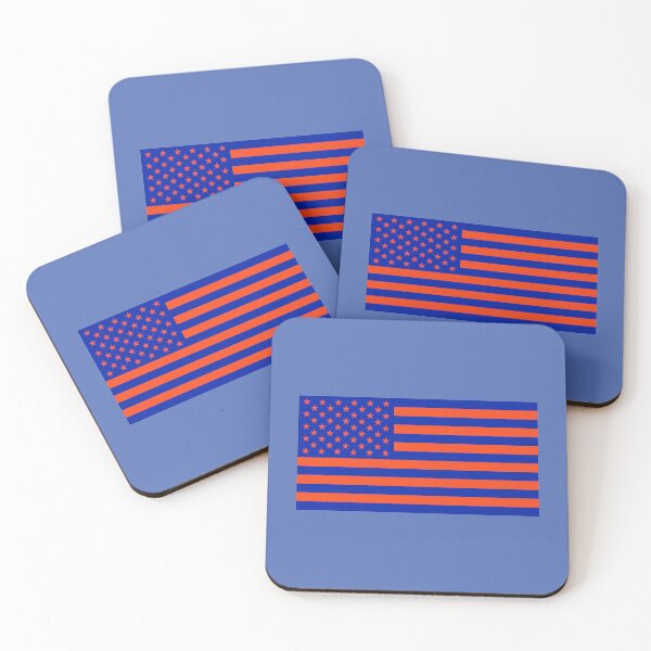 Item preview, Orange and Blue American Flag designed and sold by Karate Octopus.