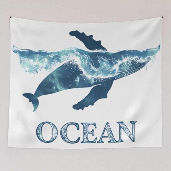 Item preview, Ocean Whale Silhouette designed and sold by Structure-Blue.