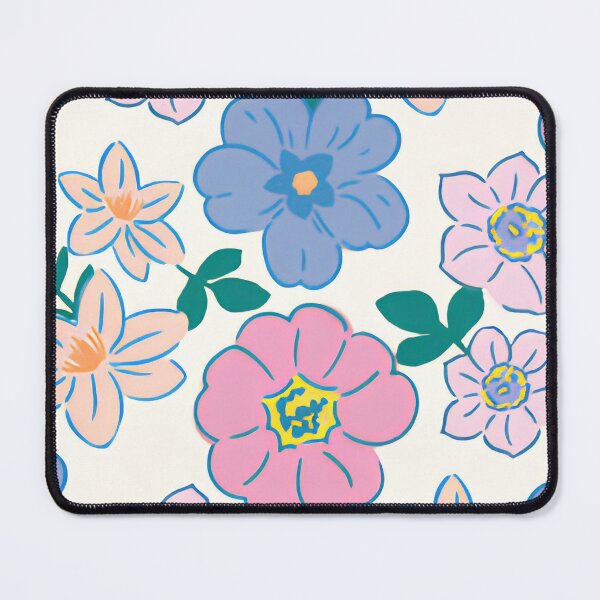 Item preview, Cute Pastel Blue and Pink Floral Seamless Pattern designed and sold by LuxocaDesigns24.