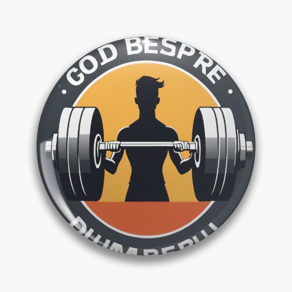 Item preview, Motivational Dumbbell Icon Circular Badge Emblem – Gym lover gift designed and sold by michallechowicz.