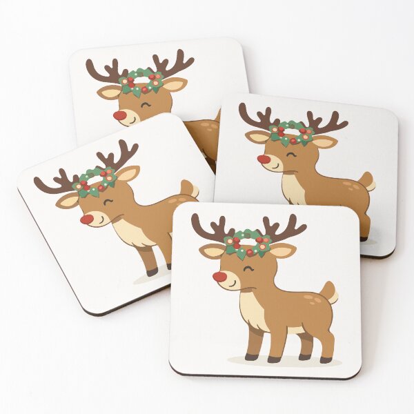 Item preview, Holiday Christmas Reindeer Cartoon  designed and sold by stylishdzign.