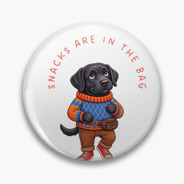Item preview, Snacks are in the bag, a stylish Labrador puppy from PanaluPrint, with a funny saying designed and sold by PanaluPrint .