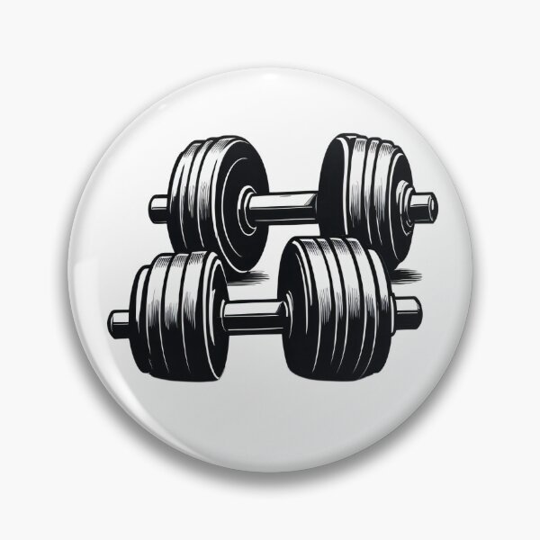 Item preview, Motivational Dumbbell Icon Hand-Drawn Sketch Style – Gym lover gift designed and sold by michallechowicz.