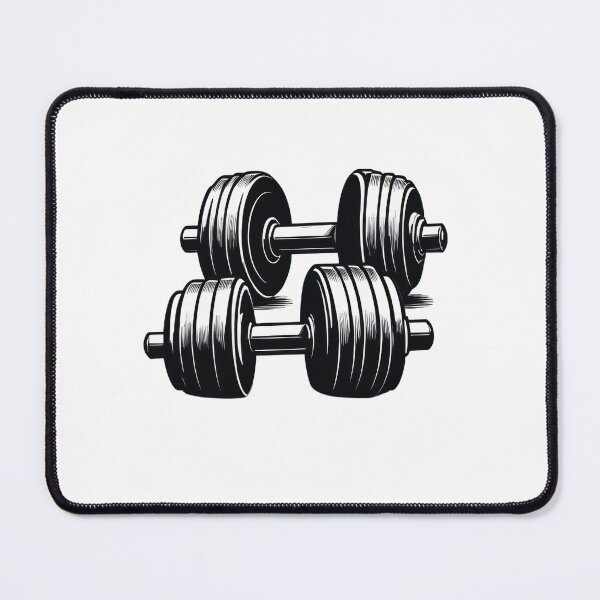 Item preview, Motivational Dumbbell Icon Hand-Drawn Sketch Style – Gym lover gift designed and sold by michallechowicz.
