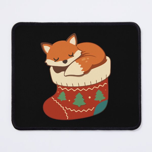 Item preview, Sleeping Fox in Christmas Stocking Cartoon designed and sold by stylishdzign.